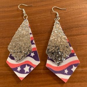 Faux leather earrings